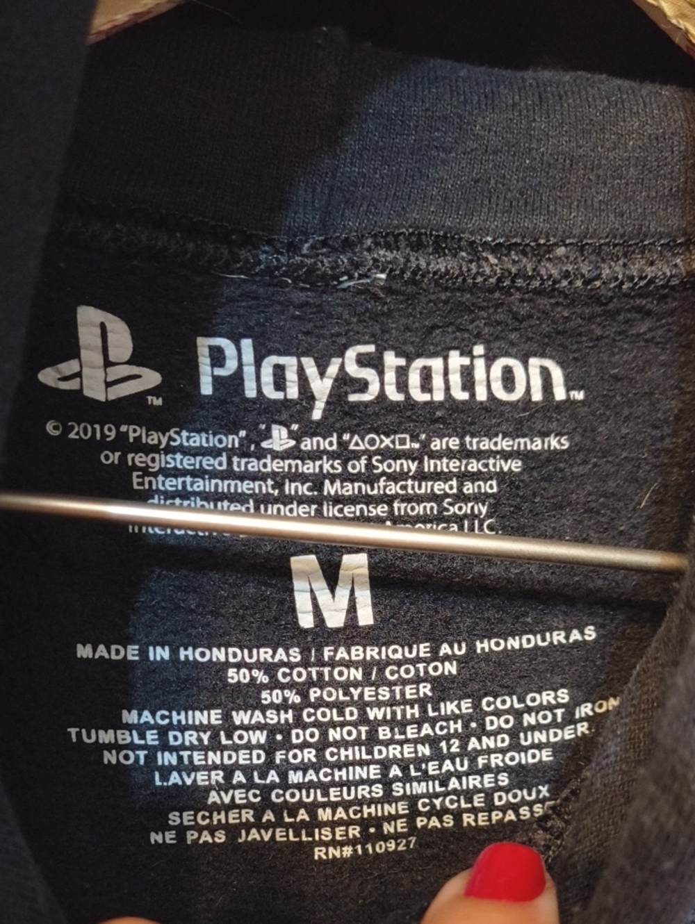 Women's PlayStation Black Aqua Checker Sleeve Console Japan 1994 M - Picture 5 of 10